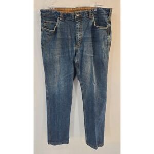 Duluth Trading Flex Ballroom Jeans Mens 40 x 36 ( 40 x 35 ) Straight Leg Blue